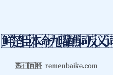 鲜楚臣本命九曜醮词反义词是什么意思的图片